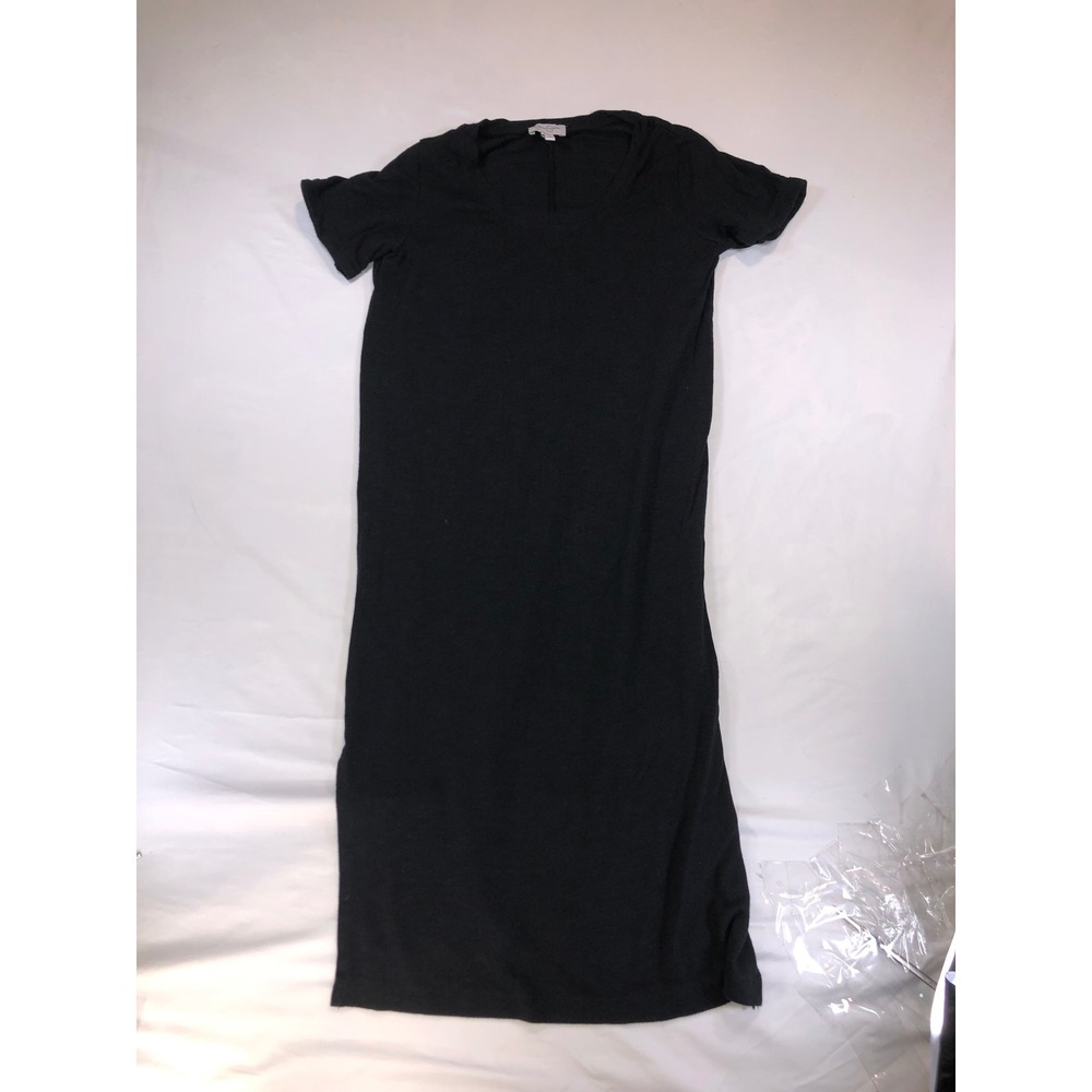 Jessica Simpson Black Short Sleeve Scoop Neck Maxi T-Shirt Dress Small